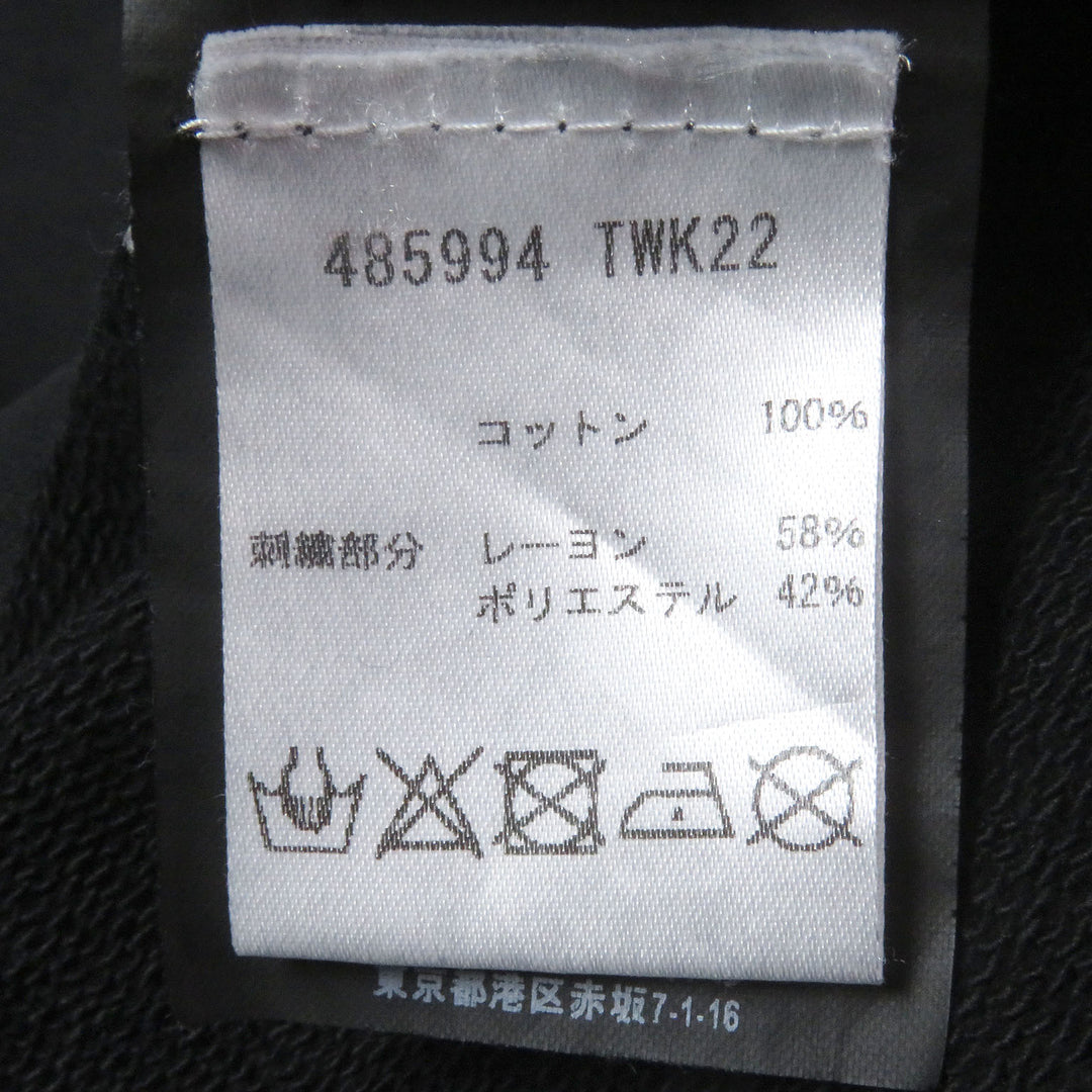 美品□BALENCIAGA バレンシアガ 17AW 485994 コットン100％ HOMME刺繍 オーバーサイズ トレーナー スウェットシャツ ブラック XL 正規品