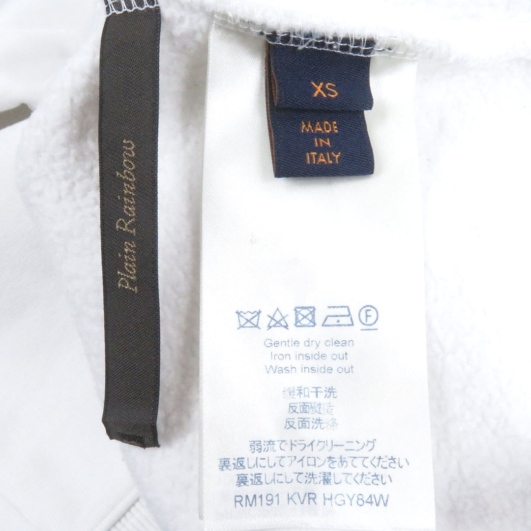 美品□LOUIS VUITTON ルイヴィトン 19SS コットン100% オズの魔法使い Plain Rainbow スウェットシャツ ホワイト XS イタリア製 正規品