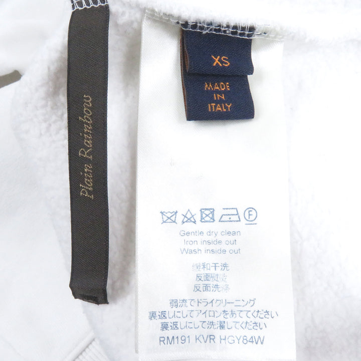 美品□LOUIS VUITTON ルイヴィトン 19SS コットン100% オズの魔法使い Plain Rainbow スウェットシャツ ホワイト XS イタリア製 正規品