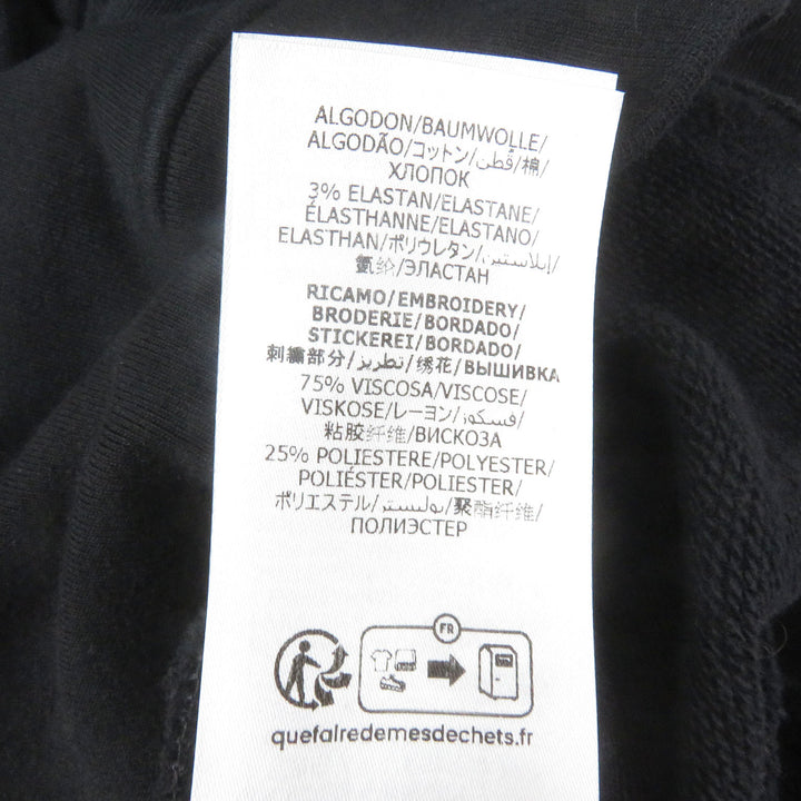 美品□Alexander McQueen アレキサンダーマックイーン 2022年製 722257 ロゴ刺繍 プルオーバーパーカー ブラック M イタリア製 正規品