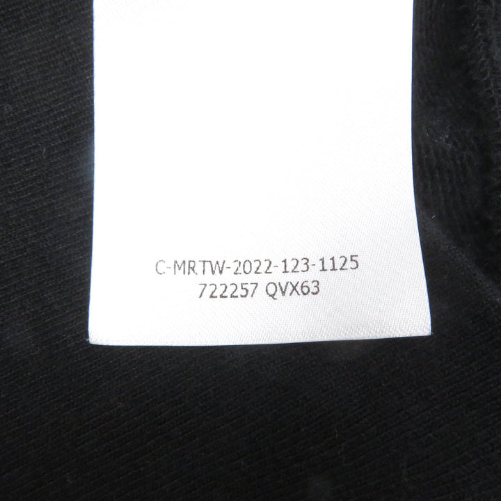美品□Alexander McQueen アレキサンダーマックイーン 2022年製 722257 ロゴ刺繍 プルオーバーパーカー ブラック M イタリア製 正規品