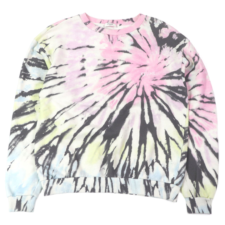 美品□CELINE セリーヌ 23SS 2Y53C647V LOOSE TIE DYE SWEAT SHIRT トレーナー スウェットシャツ ピンク系 S イタリア製 正規品 メンズ