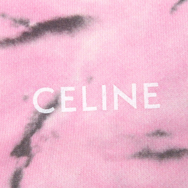 美品□CELINE セリーヌ 23SS 2Y53C647V LOOSE TIE DYE SWEAT SHIRT トレーナー スウェットシャツ ピンク系 S イタリア製 正規品 メンズ