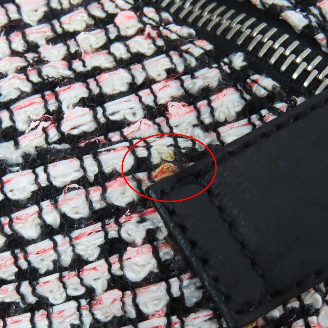 美品◎CHANEL シャネル G27805 ココマーク付き サイドZIP ツイード レザー エンジニアブーツ マルチ シルバー金具 35.5 伊製 レディース