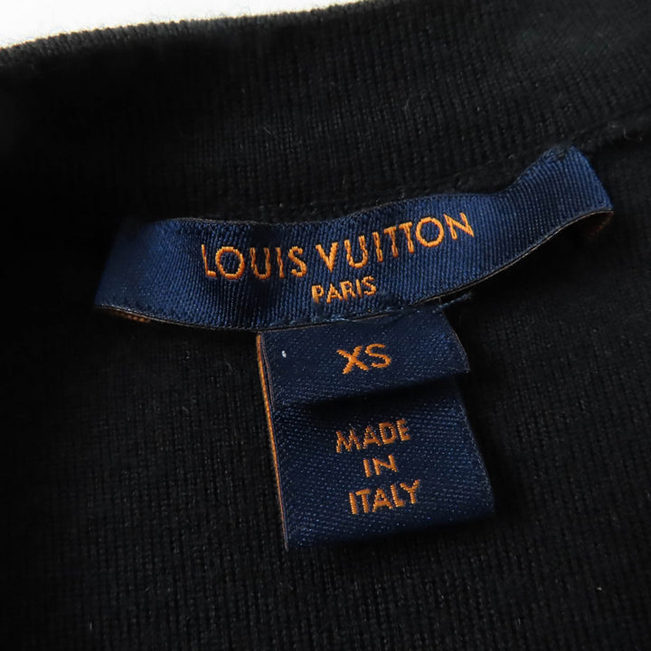 美品☆LOUIS VUITTON ルイヴィトン 19AW カシミヤ シルク混 フローラルプリント パフスリーブ 半袖ニット ブラックXS 正規品 レディース