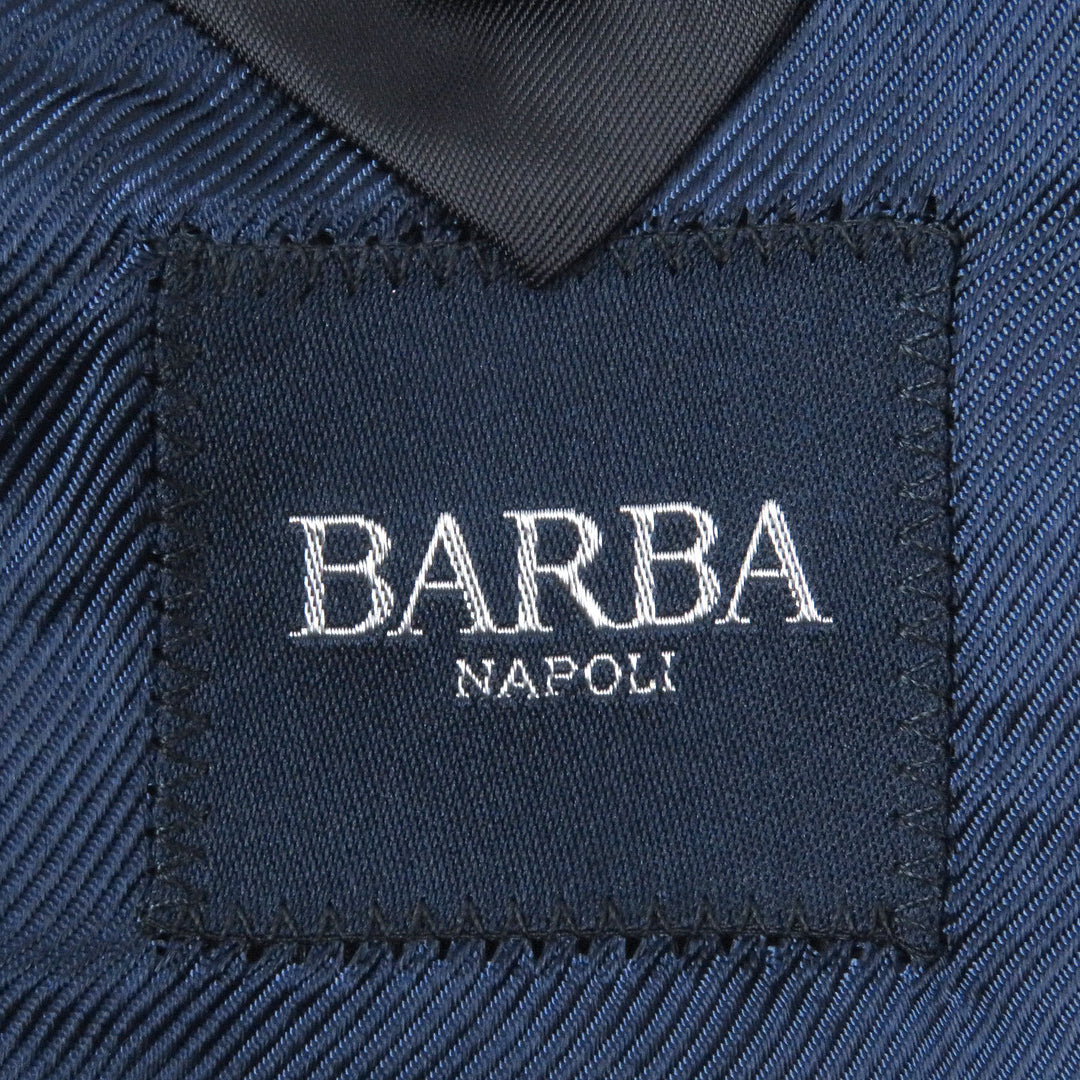 極美品□BARBA バルバ ウール100% シングル アンコンジャケット テーラードジャケット ブレザー ブラウン 48 イタリア製 正規品メンズ