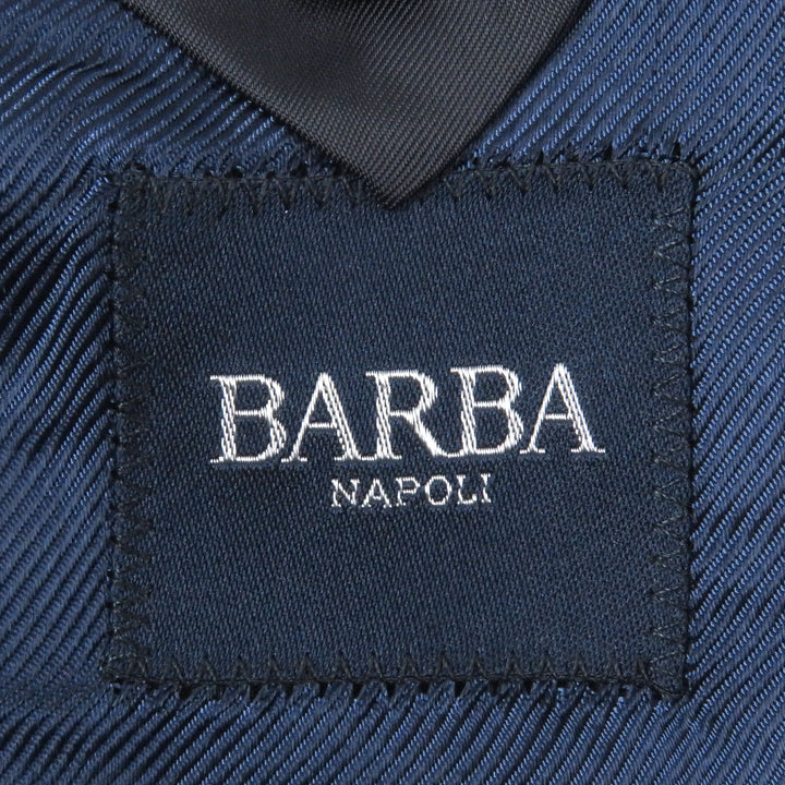 極美品□BARBA バルバ ウール100% シングル アンコンジャケット テーラードジャケット ブレザー ブラウン 48 イタリア製 正規品メンズ