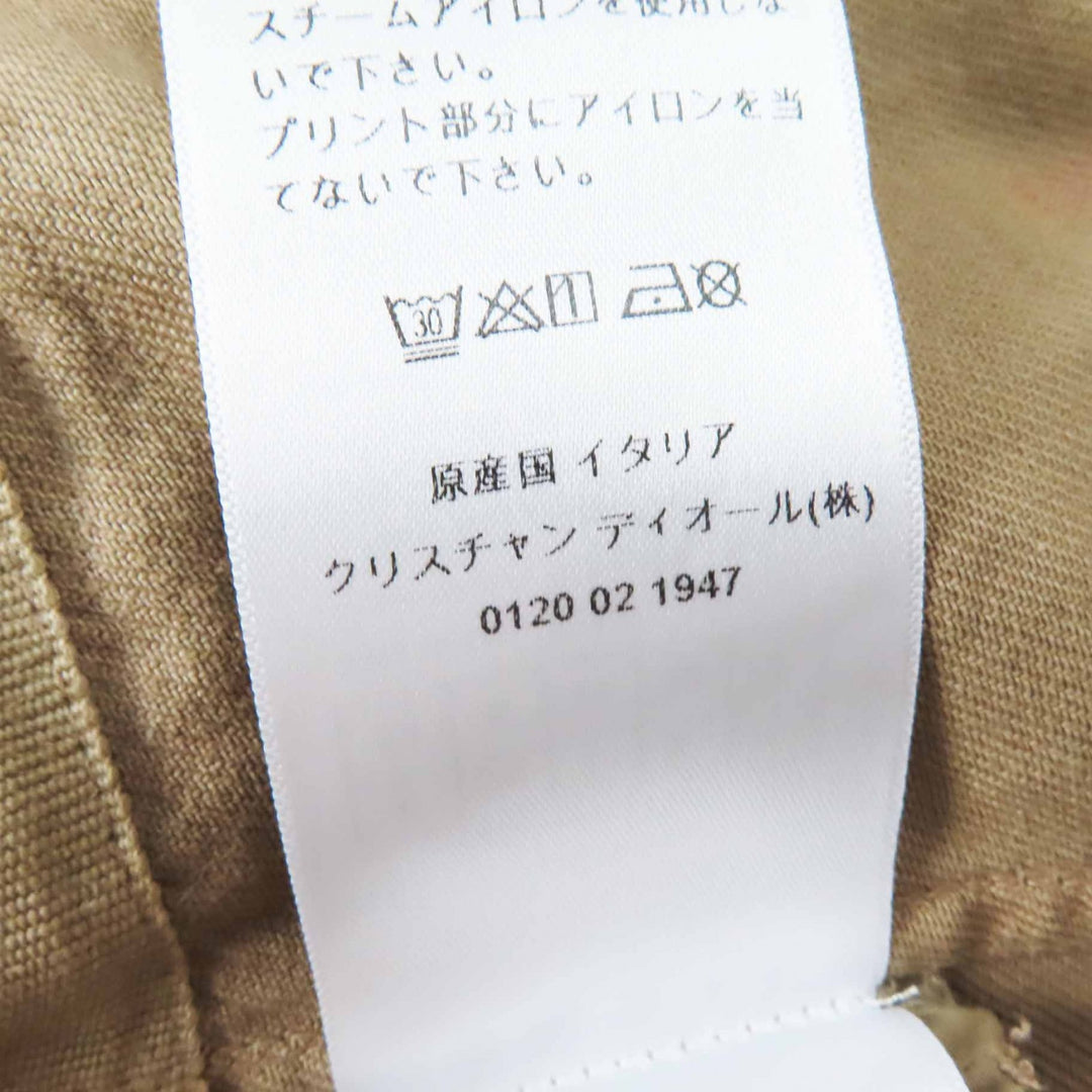 美品◎Christian Dior クリスチャンディオール 227C47A3347 BEE刺繍 ダメージ加工 ペイントデザイン ミリタリージャケット ベージュ系 38