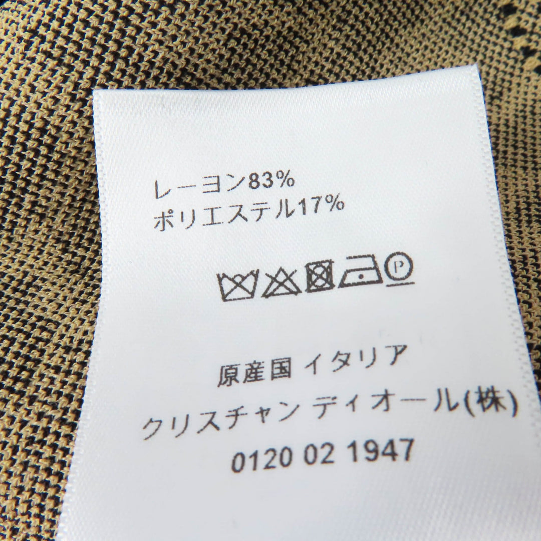 極美品☆Christian Dior クリスチャンディオール 21AW 144R03AM530 レオパード柄 長袖 ハーフZIP ニット ワンピース ブラウン 40 正規品