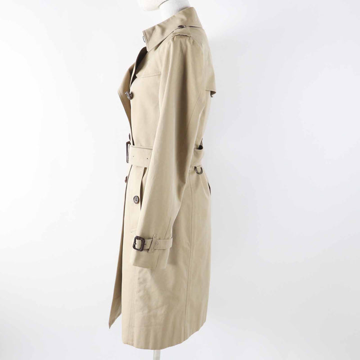 美品◎BURBERRY LONDON バーバリーロンドン B1A89-630-51 コットン ライナー付き トレンチコート ベージュ 36 日本製 正規品 レディース