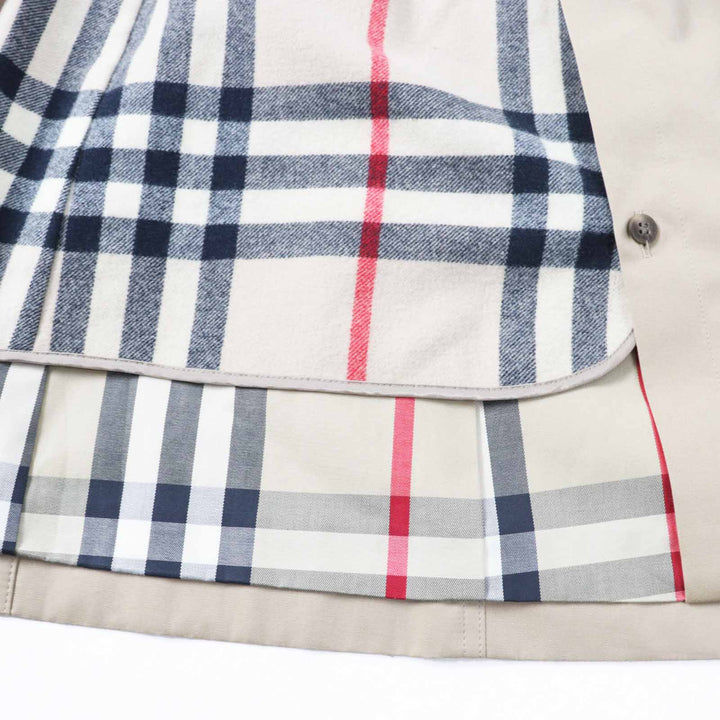 美品◎BURBERRY LONDON バーバリーロンドン B1A89-630-51 コットン ライナー付き トレンチコート ベージュ 36 日本製 正規品 レディース