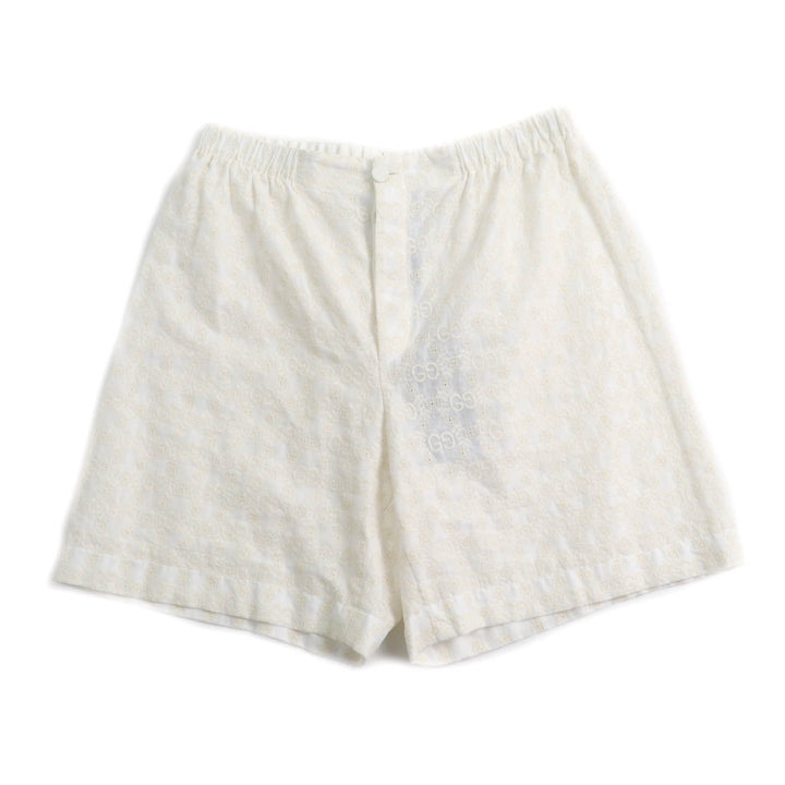未使用品★GUCCI グッチ 619507 コットン100％ GG柄 レース ショートパンツ ボトムス アイボリー 42 イタリア製 正規品 レディース