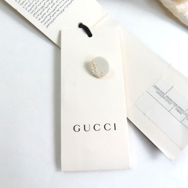 未使用品★GUCCI グッチ 619507 コットン100％ GG柄 レース ショートパンツ ボトムス アイボリー 42 イタリア製 正規品 レディース