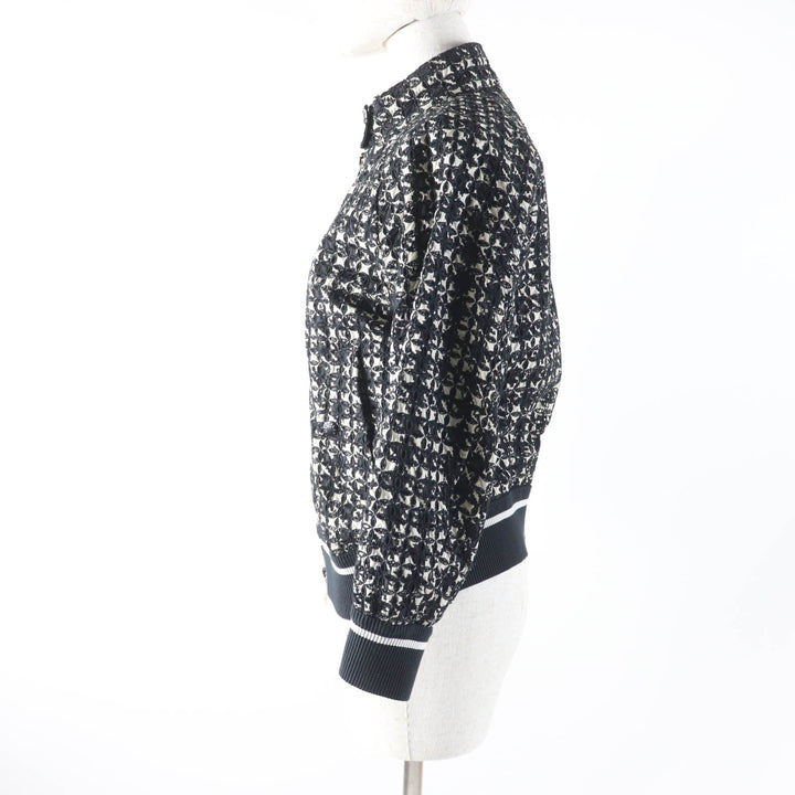 極美品★MONCLER モンクレール FIADONE ZIP UP レース ボンバージャケット ブルゾン アウター ブラック ベージュ 1 正規品 レディース