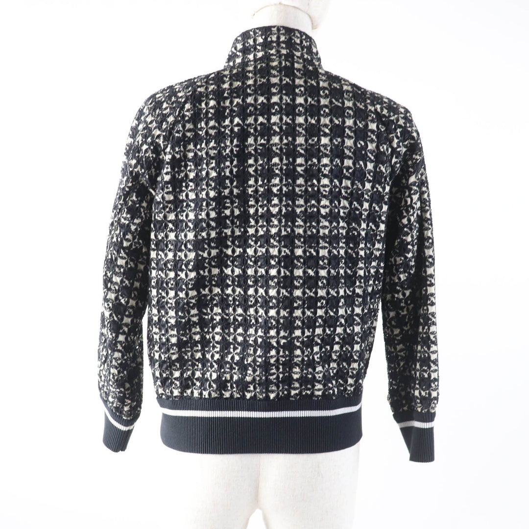 極美品★MONCLER モンクレール FIADONE ZIP UP レース ボンバージャケット ブルゾン アウター ブラック ベージュ 1 正規品 レディース