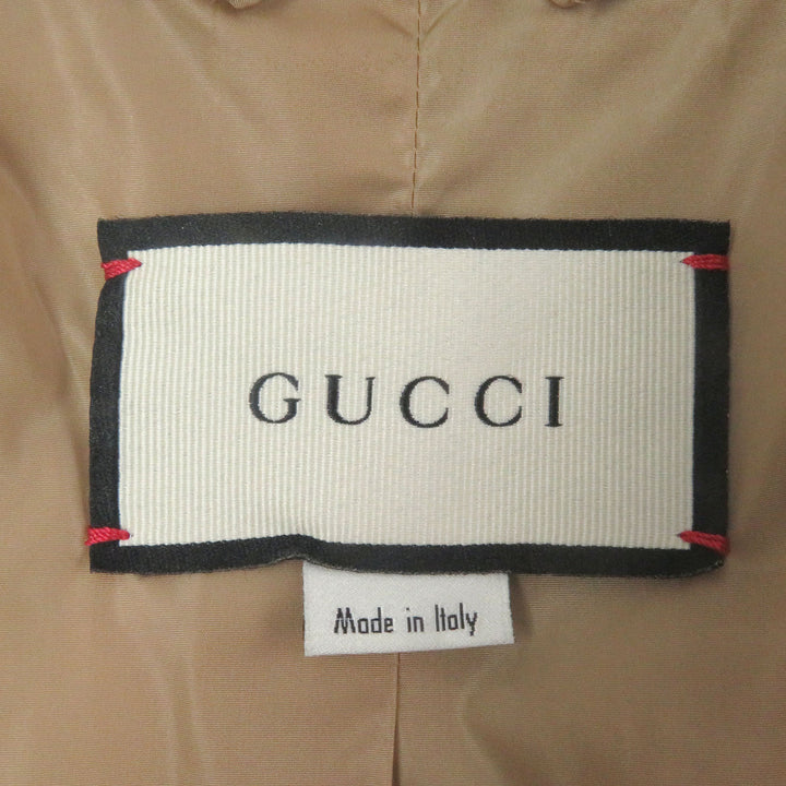極美品□GUCCI グッチ 20AW 636391 GGロゴ総柄 FAKE NOTプリント ウェブライン ナイロンジャケット ベージュ 48 イタリア製 正規品