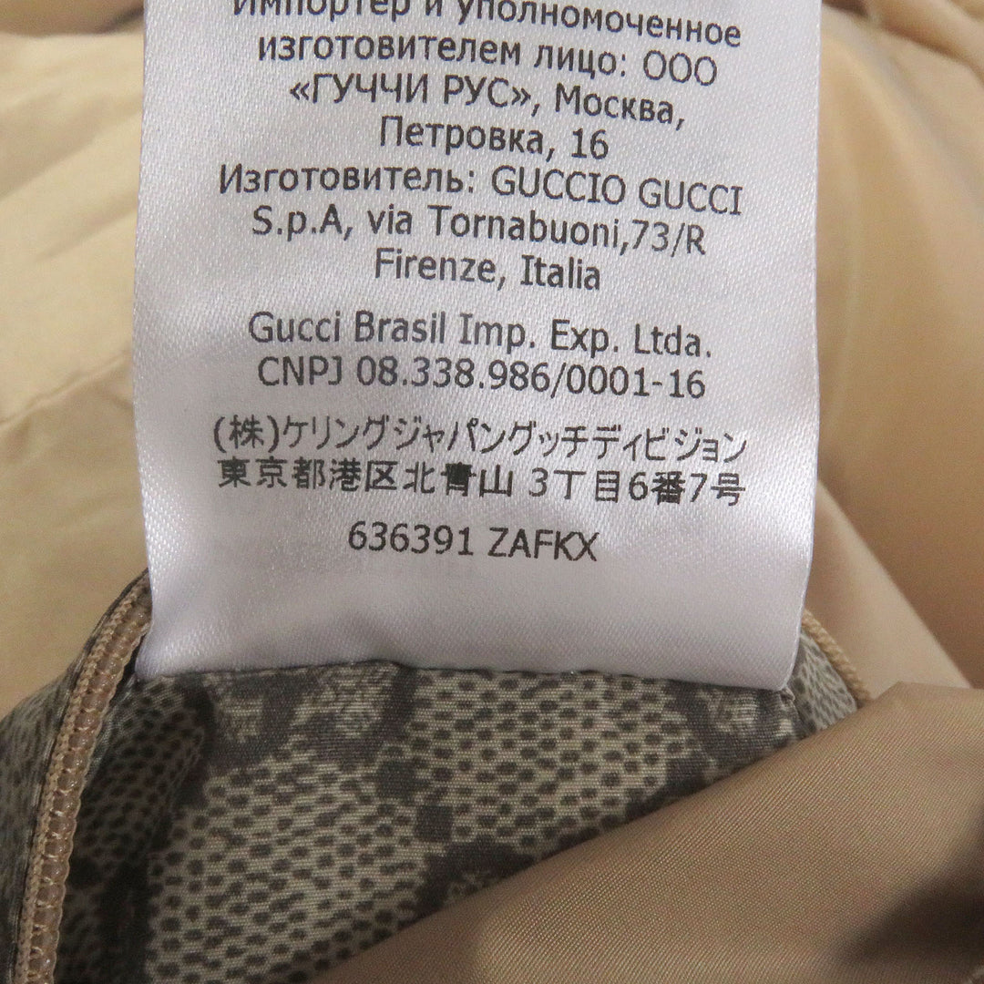 極美品□GUCCI グッチ 20AW 636391 GGロゴ総柄 FAKE NOTプリント ウェブライン ナイロンジャケット ベージュ 48 イタリア製 正規品