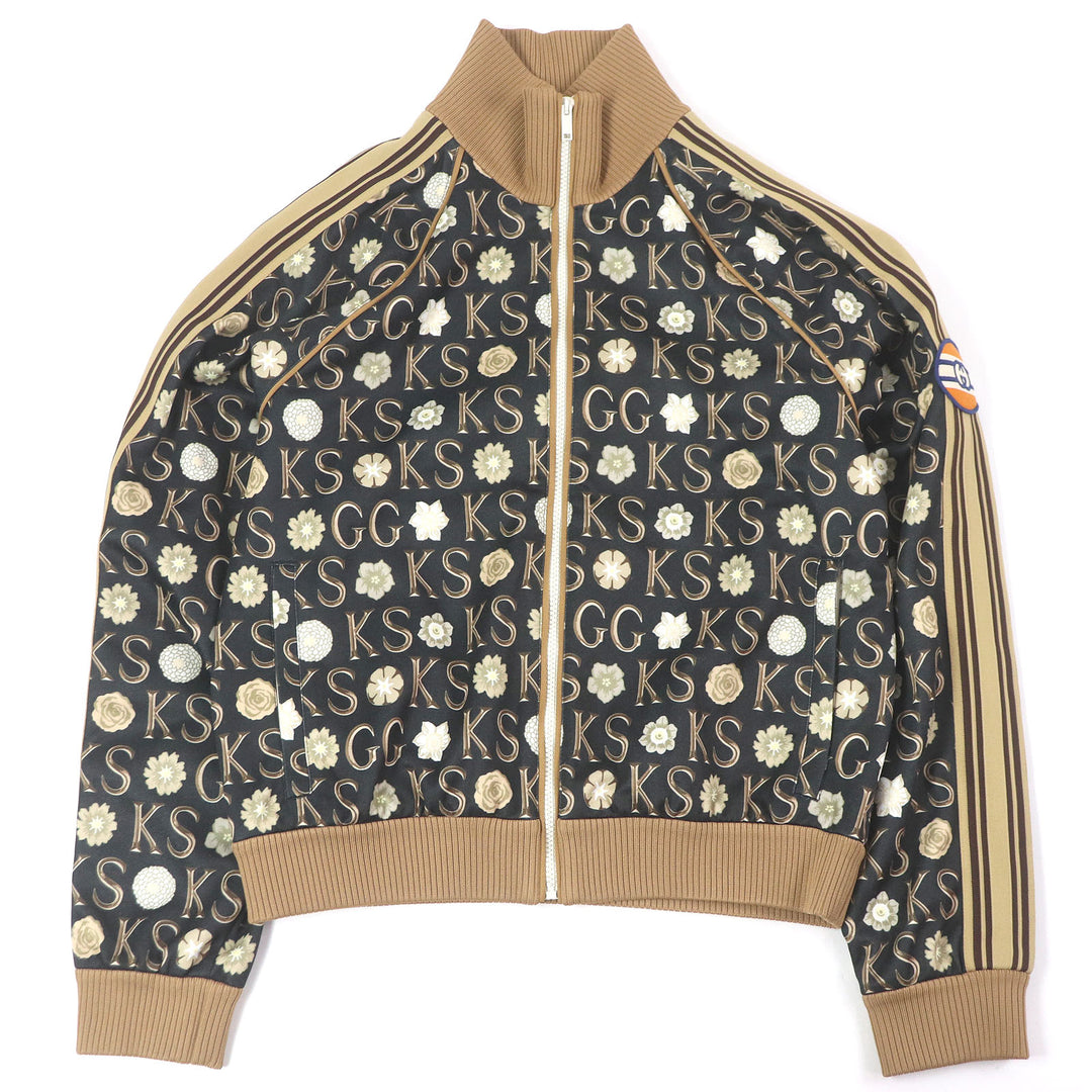 未使用品□GUCCI Ken Scott グッチ ケンスコット 21SS 645217 ロゴ総柄 ジャージ トラックジャケット ブラック L イタリア製 正規品