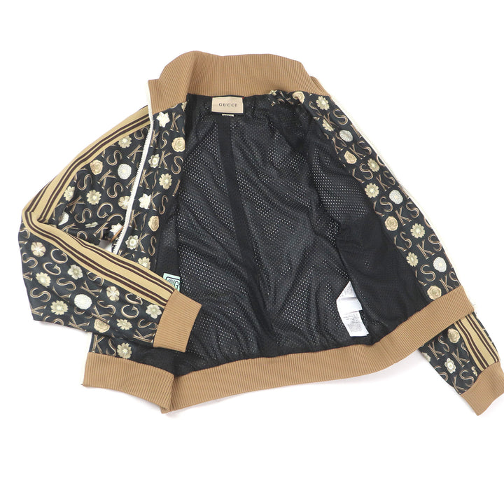 未使用品□GUCCI Ken Scott グッチ ケンスコット 21SS 645217 ロゴ総柄 ジャージ トラックジャケット ブラック L イタリア製 正規品