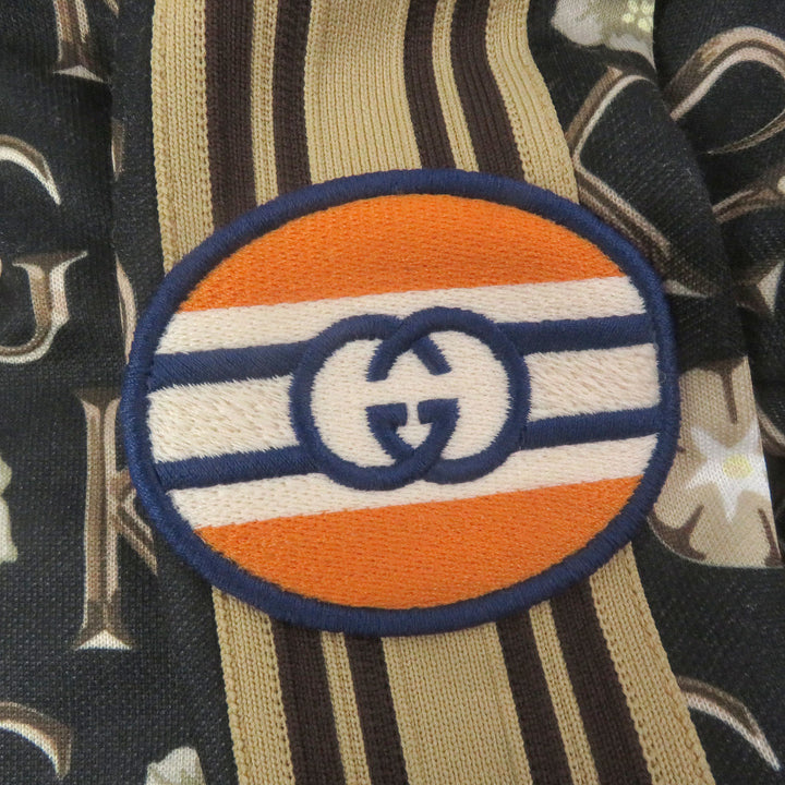 未使用品□GUCCI Ken Scott グッチ ケンスコット 21SS 645217 ロゴ総柄 ジャージ トラックジャケット ブラック L イタリア製 正規品