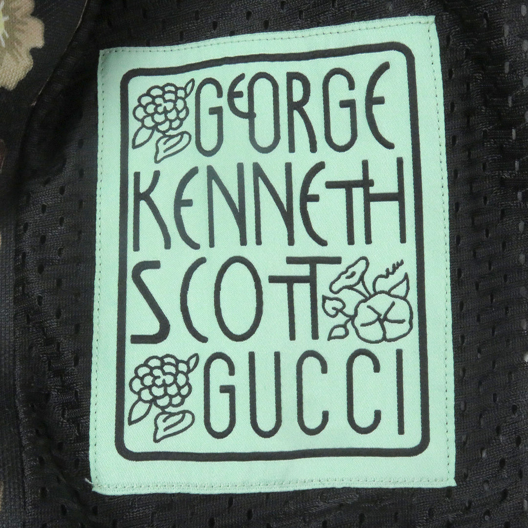 未使用品□GUCCI Ken Scott グッチ ケンスコット 21SS 645217 ロゴ総柄 ジャージ トラックジャケット ブラック L イタリア製 正規品