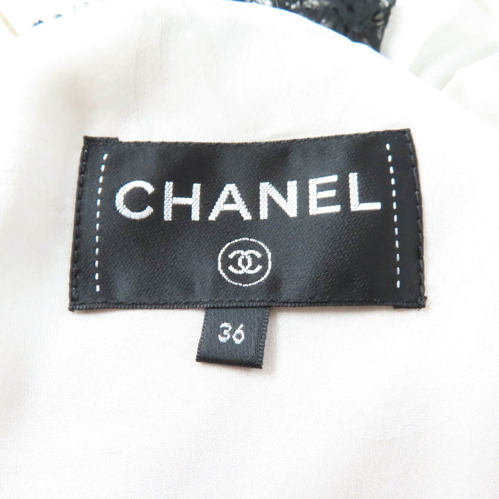 美品★CHANEL シャネル P56062 ココマーク金具付 総レース 膝丈 キャミワンピース ドレス ブラック 36 フランス製 レディース