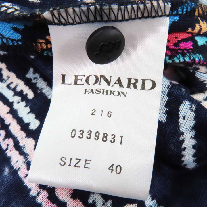 極美品 LEONARD FASHION レオナール ファッション 0339831 ペイズリー柄 フレンチスリーブ チュニック／トップス マルチ40 日本製 正規品