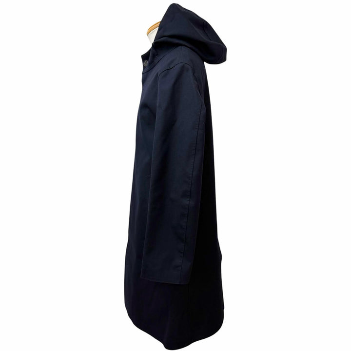 極美品□Mackintosh マッキントッシュ GR-007/007D FUR-GY フーデッド ゴム引きコート ネイビー 44 スコットランド製 正規品 メンズ