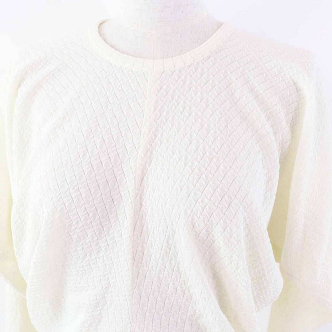 良品◎COMME des GARCONS コムデギャルソン ヴィンテージ 80-90AWアーカイブ GB-11019M 透かしデザイン ドルマンスリーブ ニット 白 M