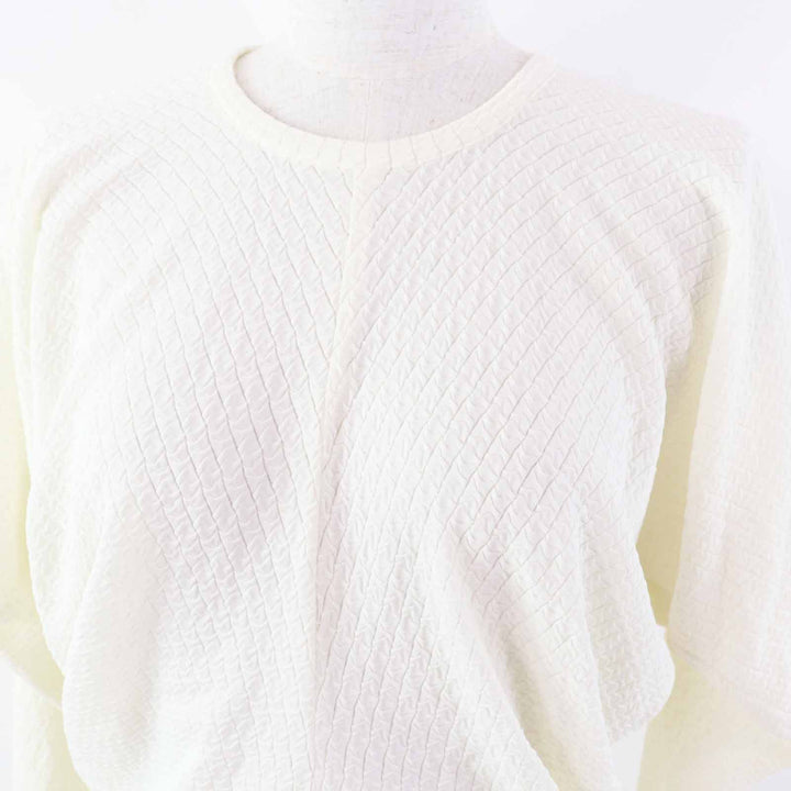 良品◎COMME des GARCONS コムデギャルソン ヴィンテージ 80-90AWアーカイブ GB-11019M 透かしデザイン ドルマンスリーブ ニット 白 M