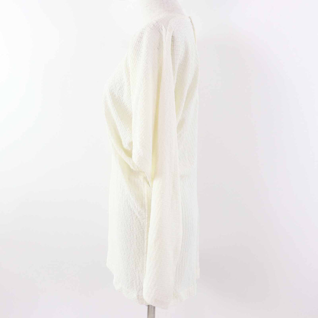 良品◎COMME des GARCONS コムデギャルソン ヴィンテージ 80-90AWアーカイブ GB-11019M 透かしデザイン ドルマンスリーブ ニット 白 M