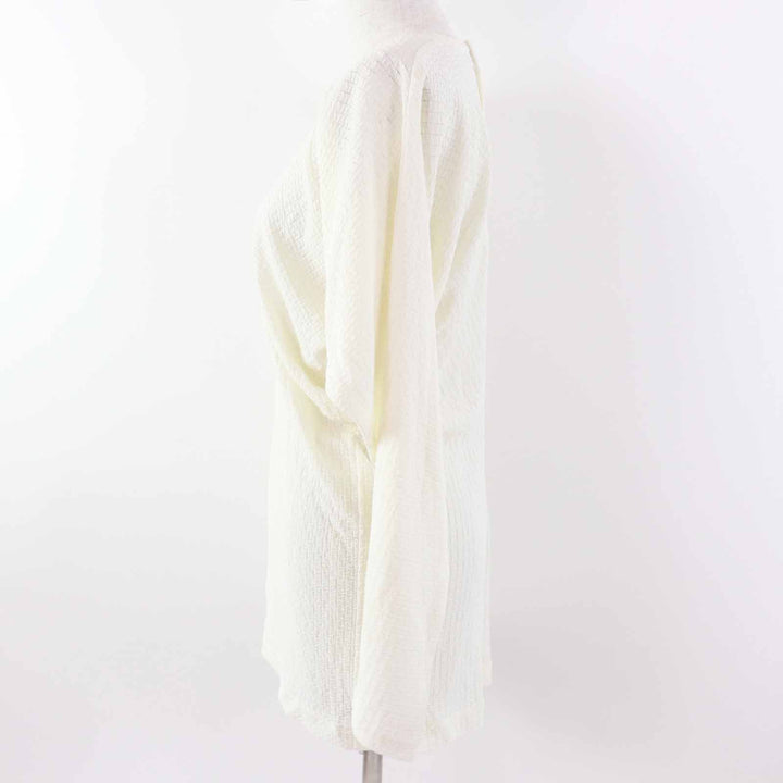 良品◎COMME des GARCONS コムデギャルソン ヴィンテージ 80-90AWアーカイブ GB-11019M 透かしデザイン ドルマンスリーブ ニット 白 M