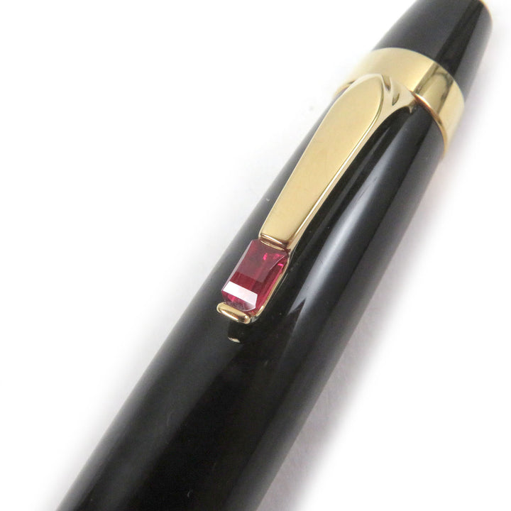 良品□MONTBLANC モンブラン BOHEME ボエム カラージェムストーン ツイスト式 ボールペン ブラック ゴールド ルージュ ドイツ製 メンズ