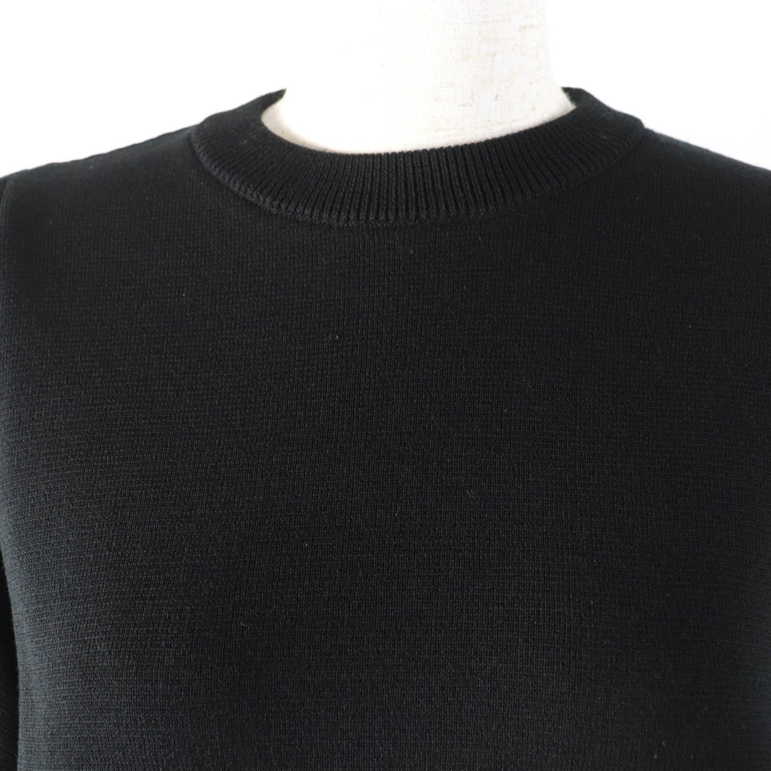 極美品☆yori ヨリ YR2235-136AW ウール パフスリーブ 長袖 ニット トップス ブラック 38 日本製 正規品 レディース