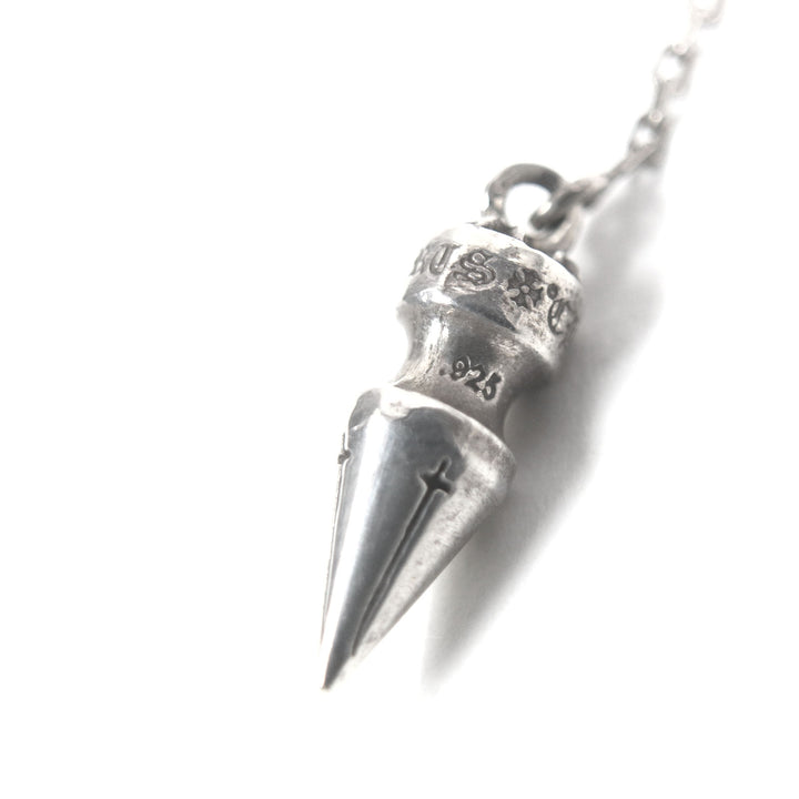 美品□CHROME HEARTS クロムハーツ スター スパイク チェーン 片耳用 ピアス アクセサリー SV925 シルバー 保存袋付き 重量2.3g メンズ