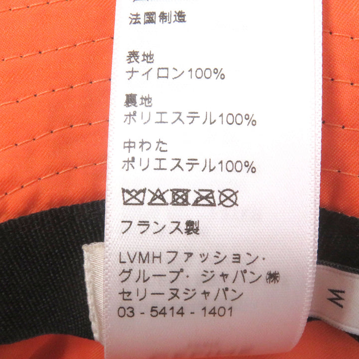極美品□CELINE セリーヌ 2AUB0930C ロゴプリント 中綿 キルティング バケットハット 帽子 ブラック M フランス製 正規品 メンズ