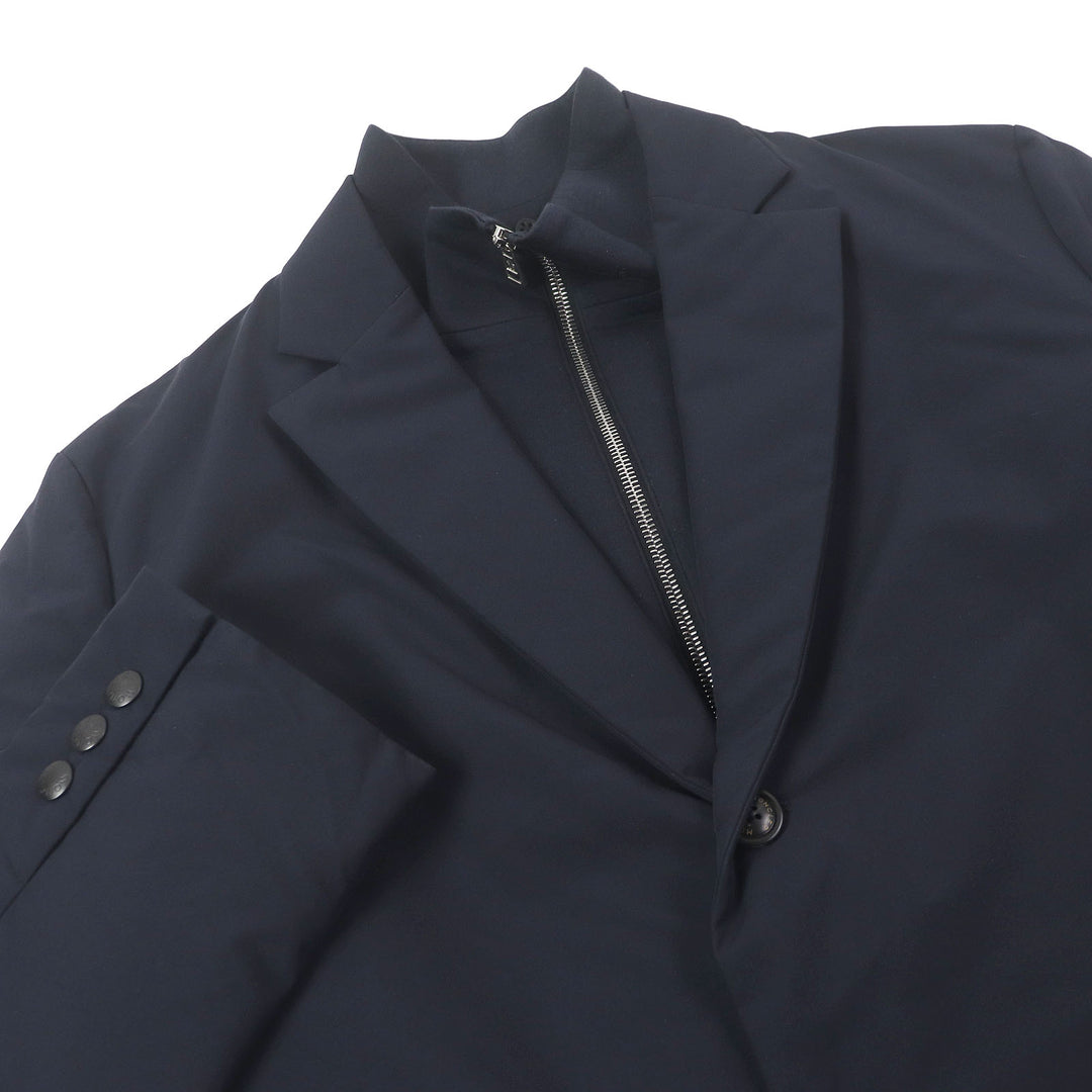 美品□MONCLER モンクレール 21-22AW PALLU GIUBBOTTO ドッキングデザイン ダウンコート ネイビー 1 ハンガー付き イタリア製 正規品