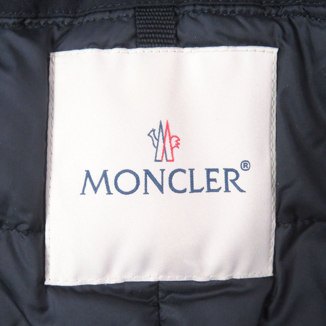 美品□MONCLER モンクレール 21-22AW PALLU GIUBBOTTO ドッキングデザイン ダウンコート ネイビー 1 ハンガー付き イタリア製 正規品