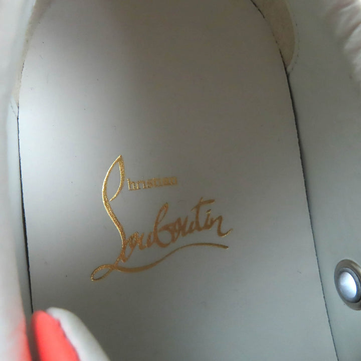 未使用品★Christian Louboutin クリスチャンルブタン FUN VIEIRA ロゴデザイン レースアップ パテントレザー スニーカー 36 保存袋付