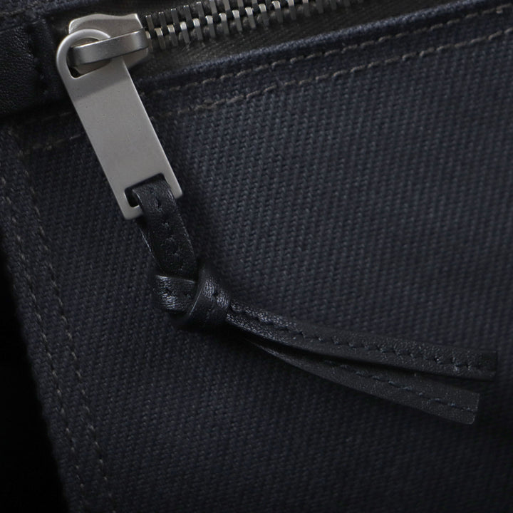 美品▼SAINT LAURENT PARIS サンローランパリ 632539 リヴゴーシュ N/S キャンバス レザー トートバッグ ダークグレー ブラック メンズ