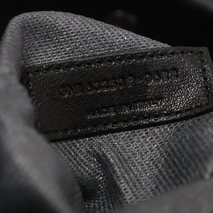 美品▼SAINT LAURENT PARIS サンローランパリ 632539 リヴゴーシュ N/S キャンバス レザー トートバッグ ダークグレー ブラック メンズ