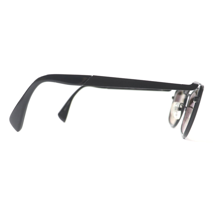 良品▼Yohji Yamamoto ヨウジヤマモト 19-0002 ウェリントン ロゴ入り アイウェア サングラス ブラック 51□21 140 フランス製 メンズ