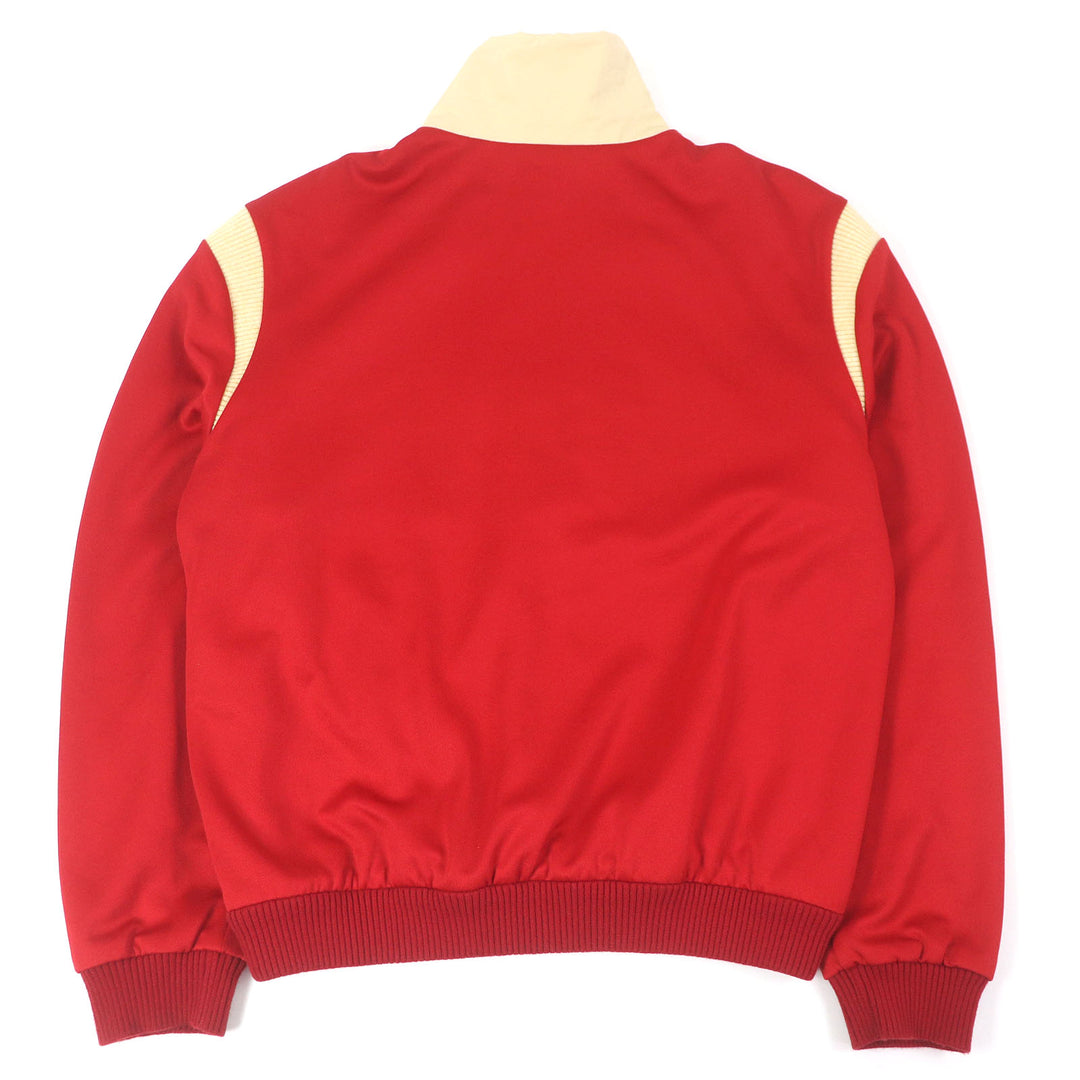 美品□GUCCI グッチ 625287 ロゴワッペン ラインデザイン トラックジャケット ジャージ レッド アイボリー M イタリア製 正規品 メンズ