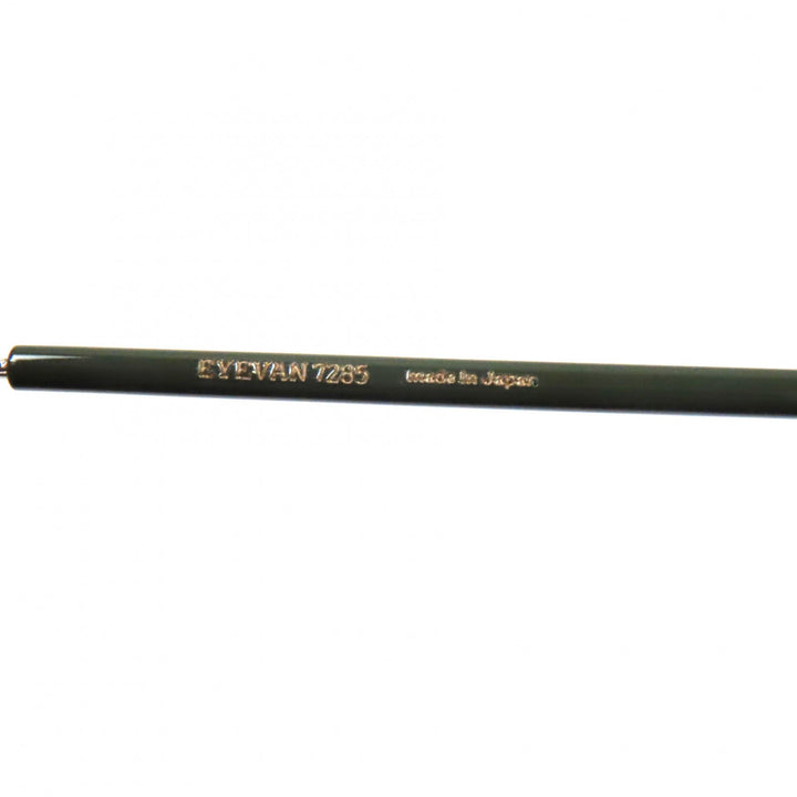 極美品▼EYEVAN アイヴァン 7285 760 ボストン アイウェア サングラス グリーン シルバー 47□22-148 ケース付き 日本製 メンズ
