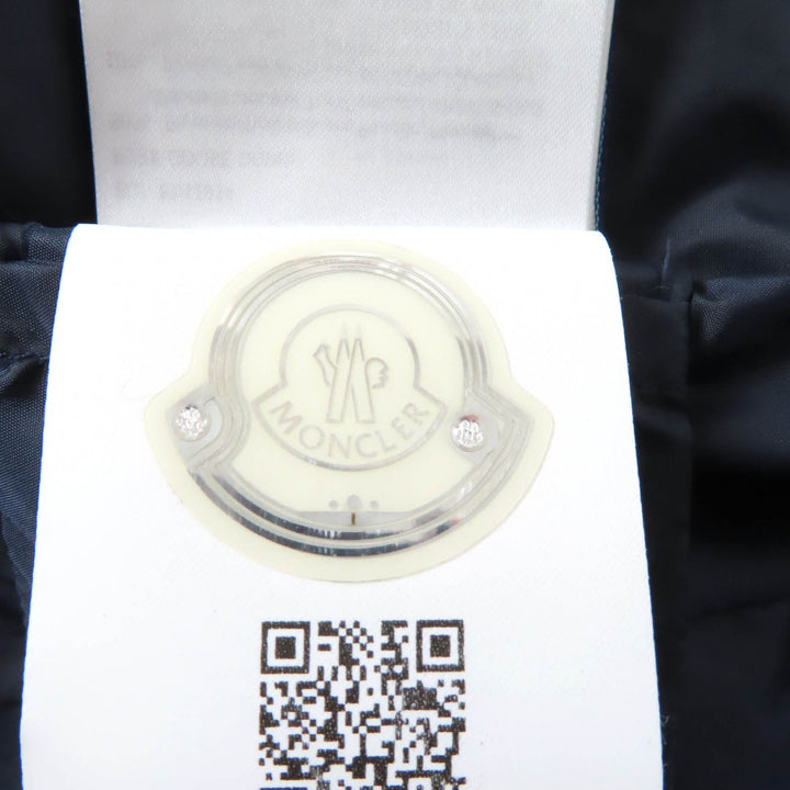極美品★MONCLER モンクレール FLAMMETTE フード・ロゴワッペン付 ZIP UP ダウンコート ダウンジャケット ネイビー 00 正規品 レディース
