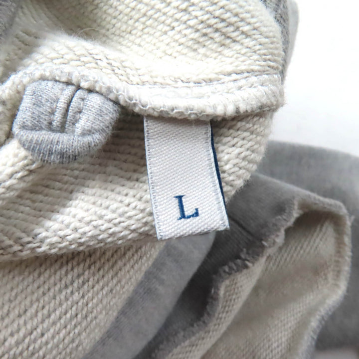 美品★MONCLER モンクレール コットン100% ロゴ刺繍入り クルーネック 長袖 トレーナー スウェット トップス グレー L メンズ