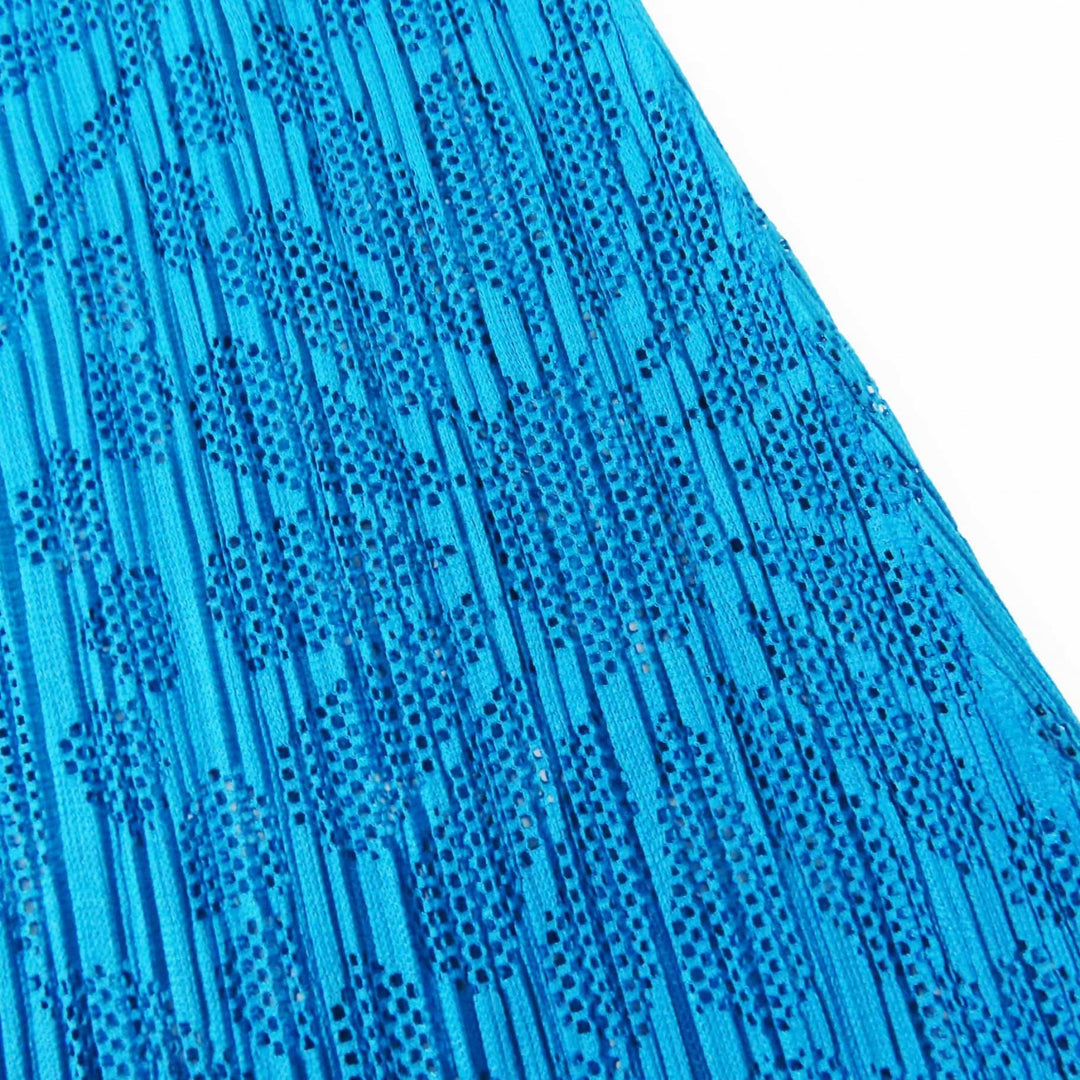 極美品◎PLEATS PLEASE プリーツプリーズ イッセイミヤケ PP51-JT633 カットワーク フレンチスリーブ チュニック ライトブルー 3 日本製