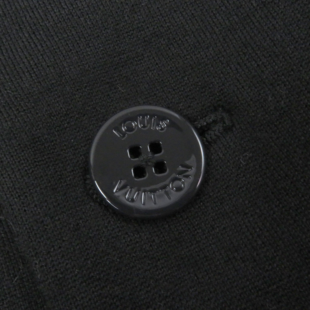 極美品□LOUIS VUITTON×NBA ルイヴィトン×NBA 21AW レザーパッチ シングル ジャージージャケット 黒 44 イタリア製 正規品 定価410300円