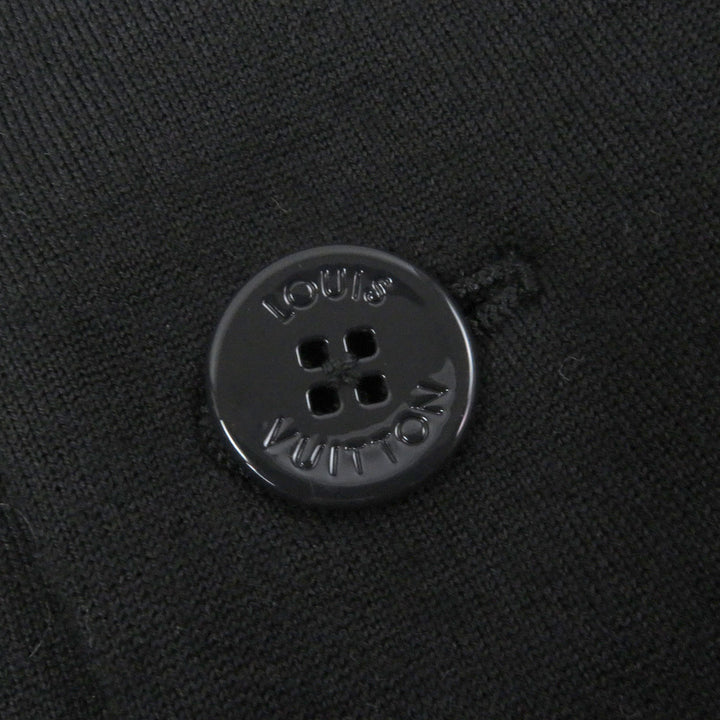 極美品□LOUIS VUITTON×NBA ルイヴィトン×NBA 21AW レザーパッチ シングル ジャージージャケット 黒 44 イタリア製 正規品 定価410300円