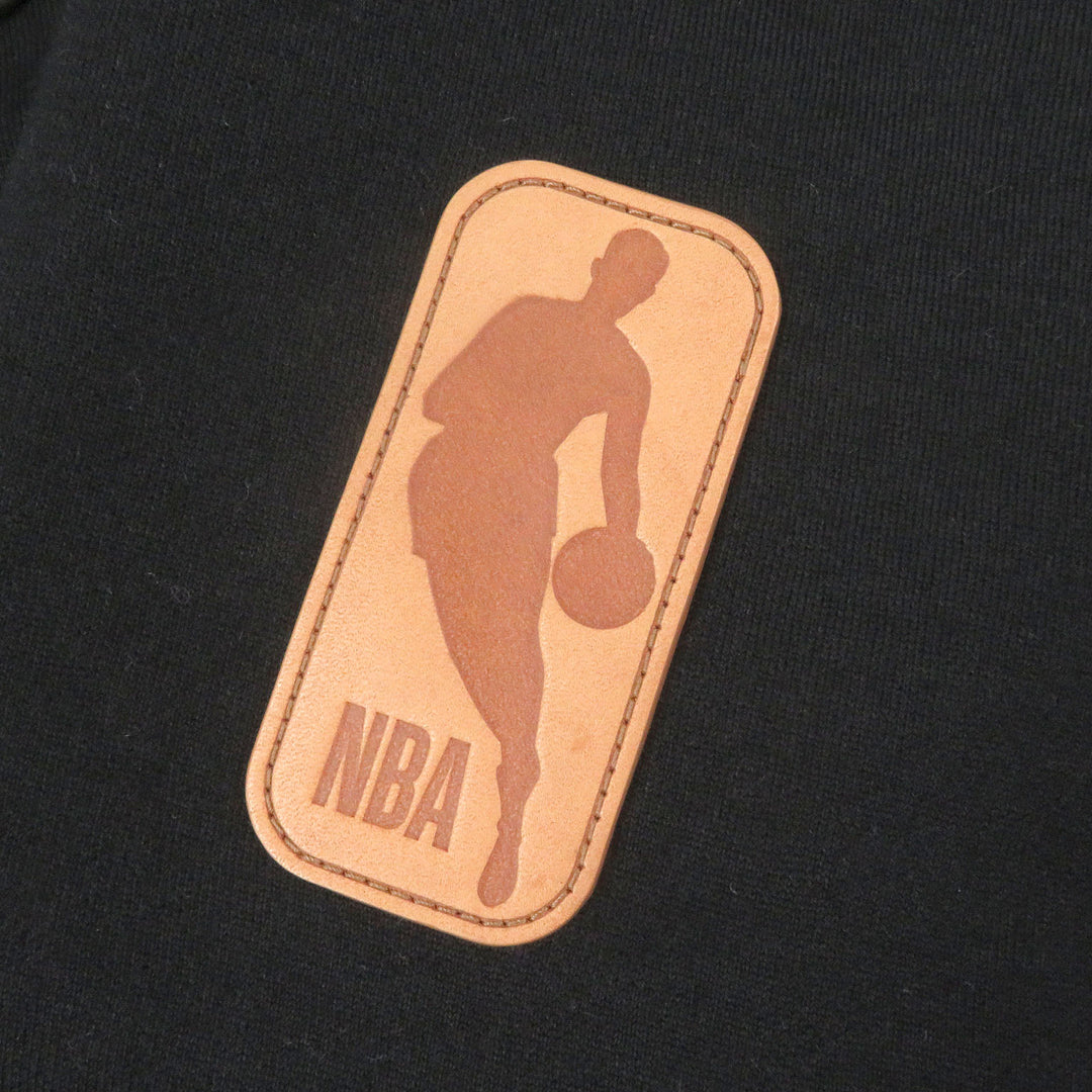極美品□LOUIS VUITTON×NBA ルイヴィトン×NBA 21AW レザーパッチ シングル ジャージージャケット 黒 44 イタリア製 正規品 定価410300円